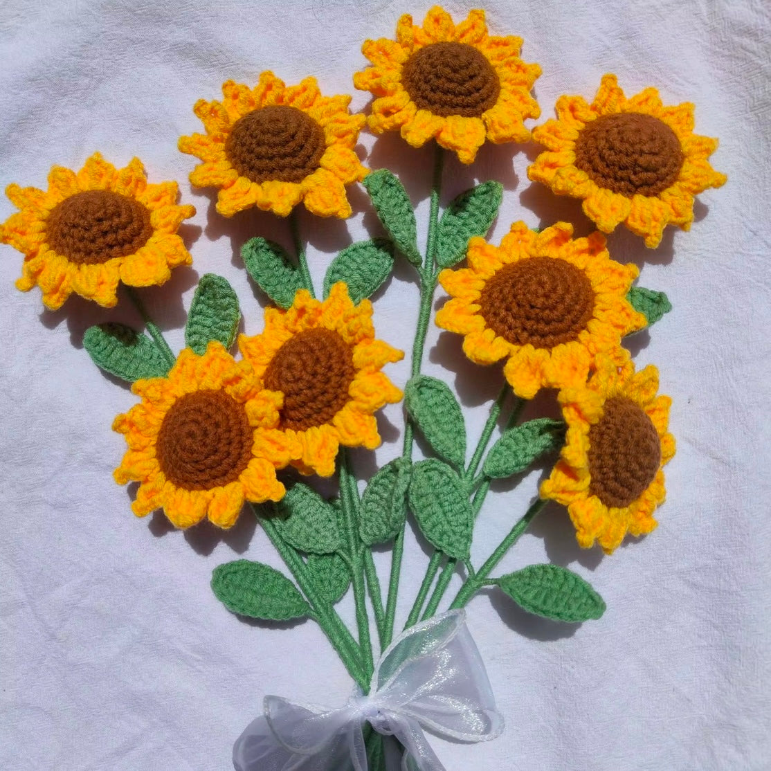 Sunflower Knitted Flower Bouquets