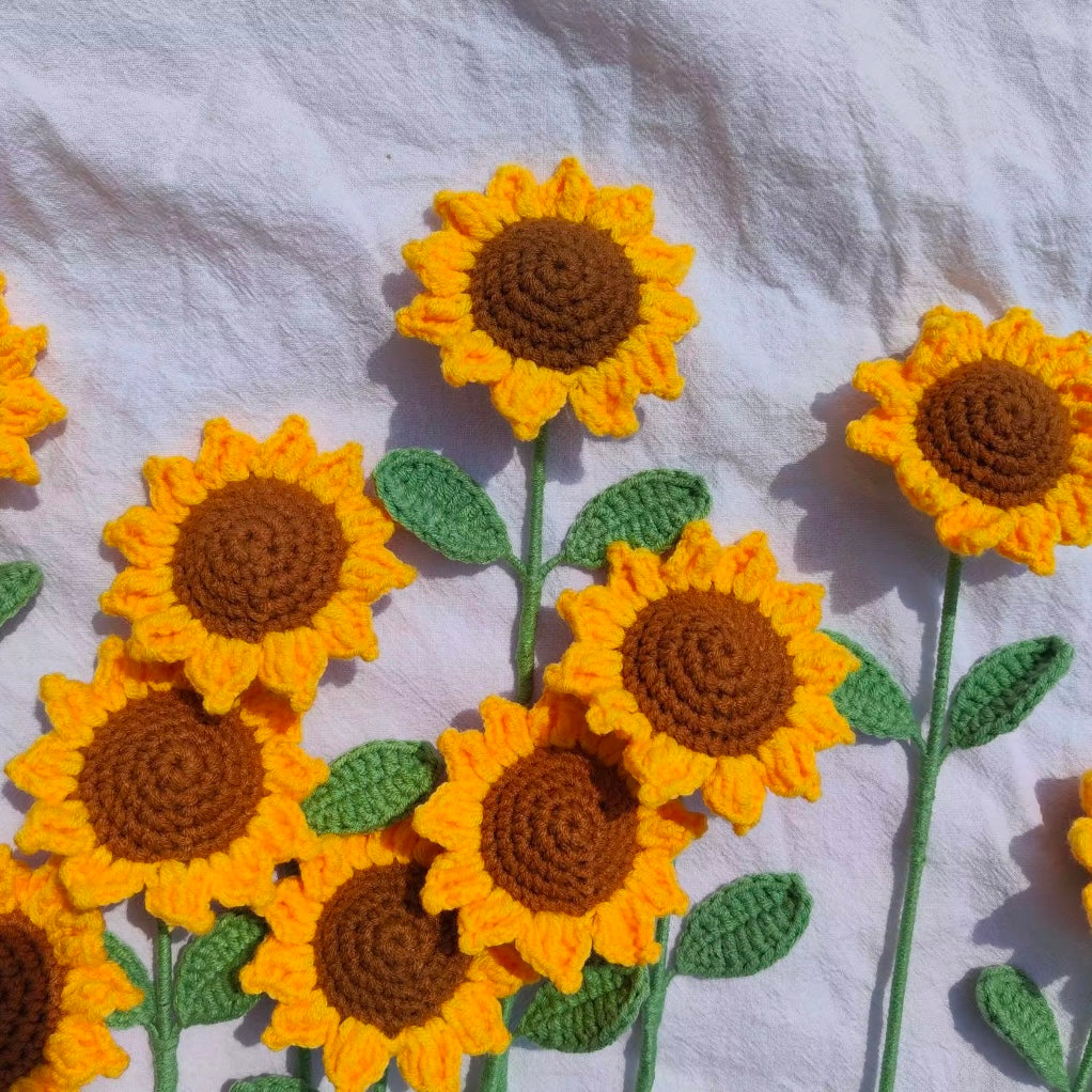 Sunflower Knitted Flower Bouquets