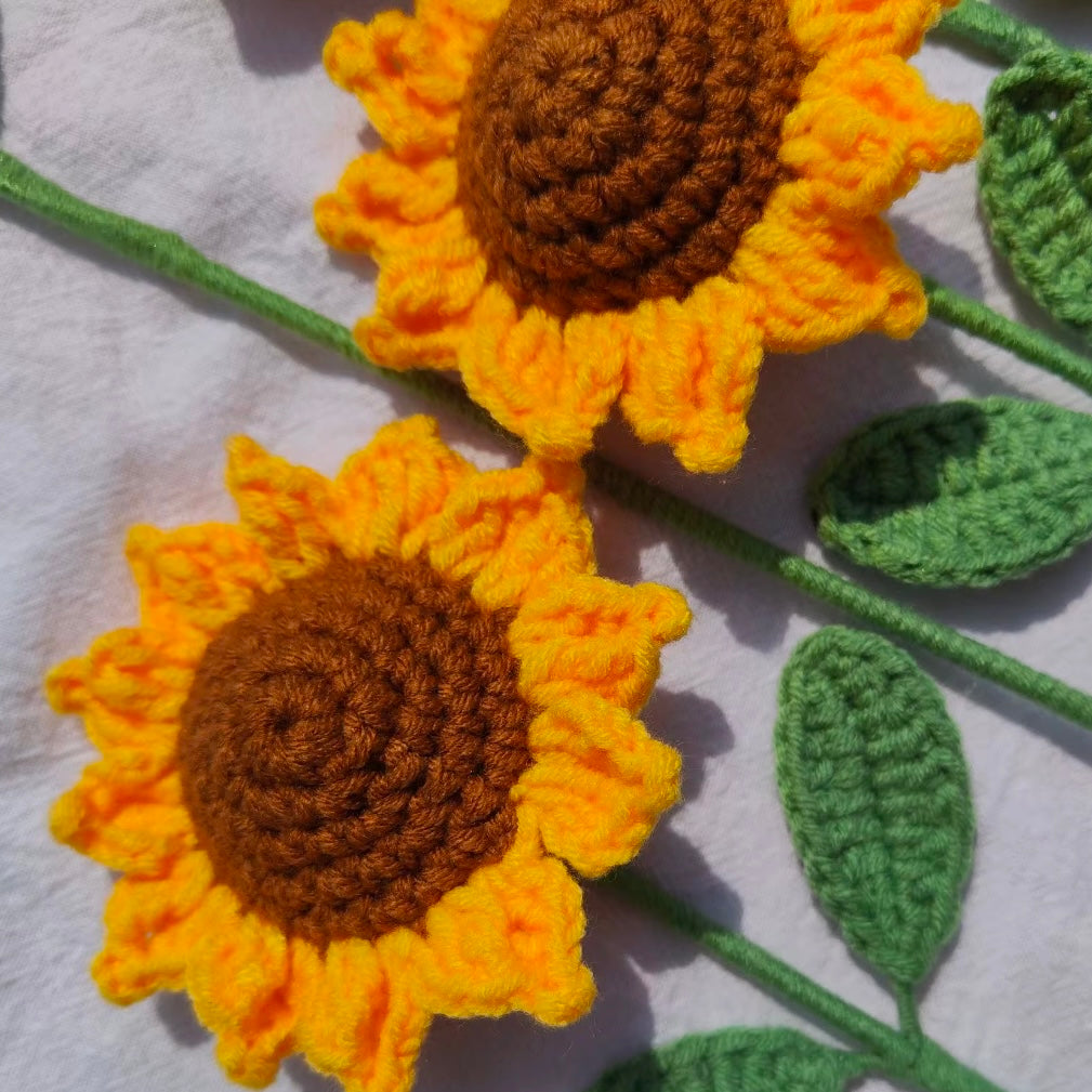 Sunflower Knitted Flower Bouquets